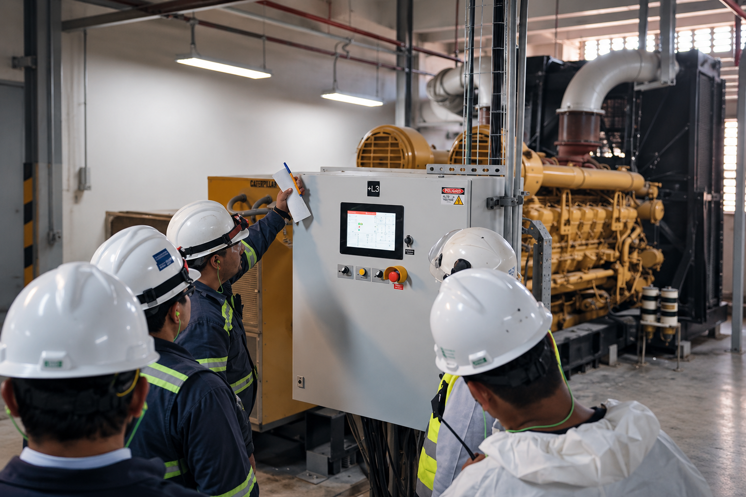 Proceso de commissioning para sistemas de energía industrial